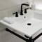 Fauceture KVPB31227W80 Dreyfuss 31" Console Sink W/SS Leg (8", 3 Hole), Wht/Blk KVPB31227W80 - alternate 2